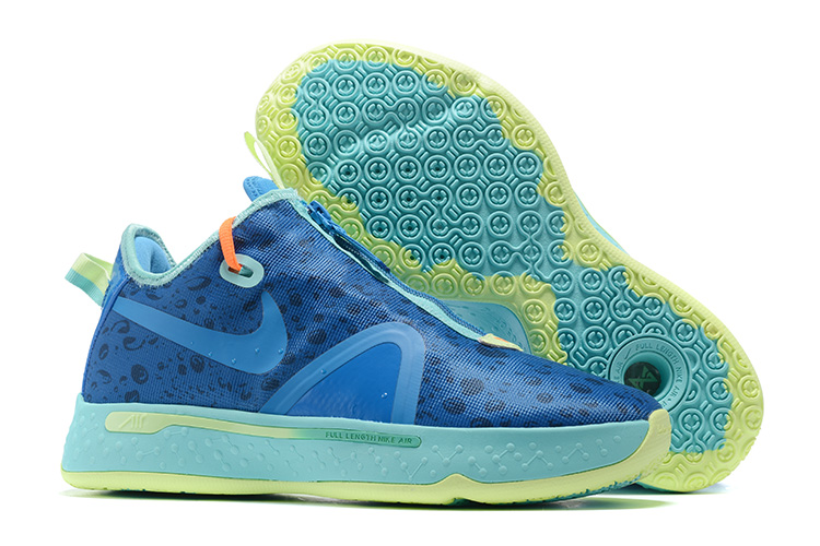 Nike PG 4 Blue Green Yellow Shoes